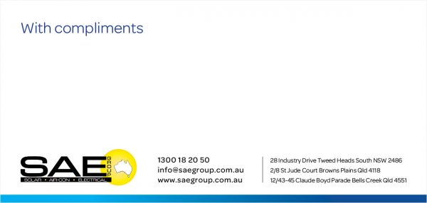 SAE Group Compliments Slip