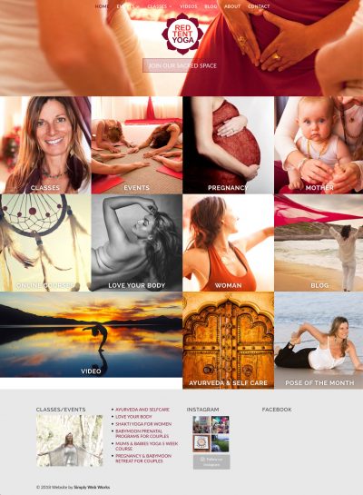 Red Tent Yoga WordPress Website