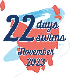 22 days 22 swims Logo