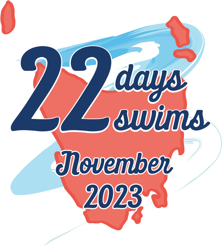 22 days 22 swims Logo