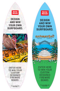 Harvey Norman Surfboard Design Competition Advertising